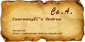 Cseresnyés Andrea névjegykártya