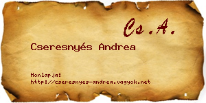 Cseresnyés Andrea névjegykártya