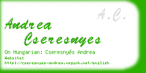 andrea cseresnyes business card